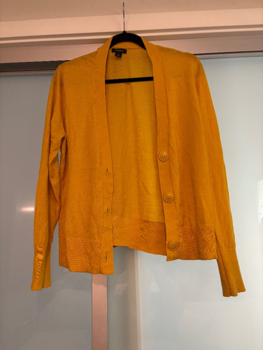 Halogen golden rod yellow mixed wool size XL cardigan